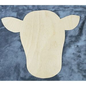Wooden Cow‎ Cutouts 14"x11.7" Unfinished Door Hanger Decor Crafting Rustic